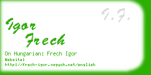igor frech business card